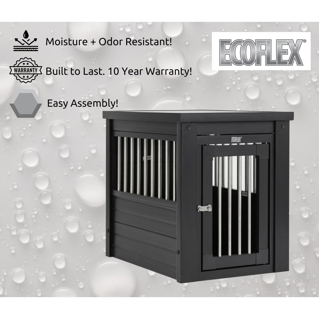 New Age Pet ECOFLEX InnPlace Dog Crate & End Table, Espresso, Medium