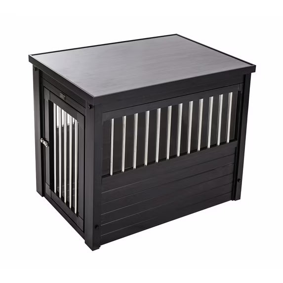 New Age Pet ECOFLEX InnPlace Dog Crate & End Table, Espresso, Medium