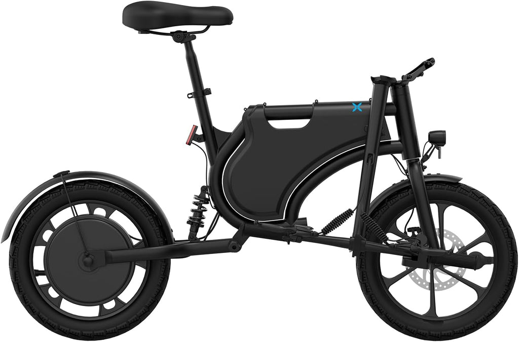 Hover-1 Zyp Seated Folding Electric Scooter with 20 mph Max Speed, 450W Brushless Motor, 16” Air-Filled Tires, Rear Shock Suspension, and Up to 20 Miles of Range
