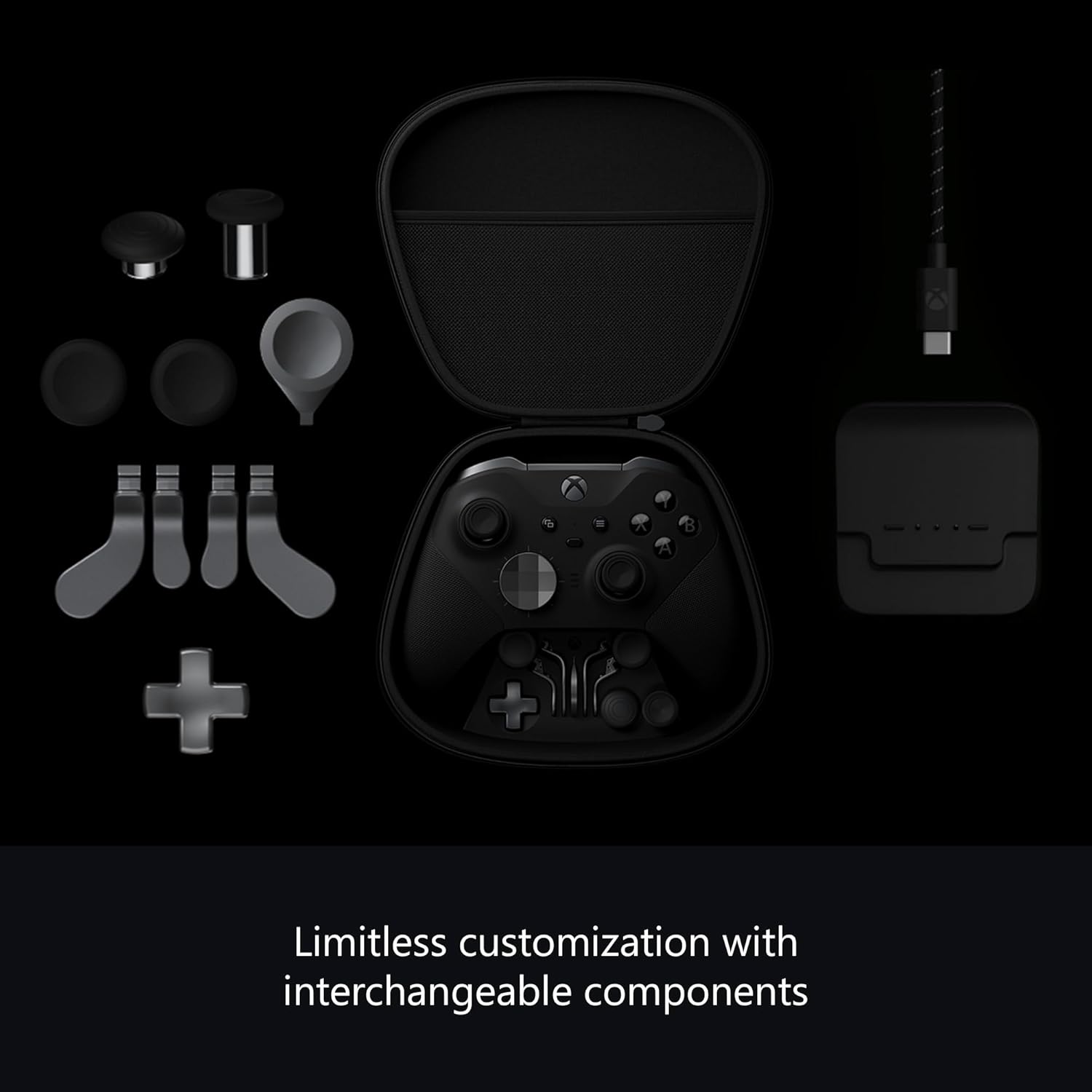 Xbox Elite Series 2 Core Wireless Gaming Controller – Black – Xbox Series X|S, Xbox One, Windows PC, Android, and iOS