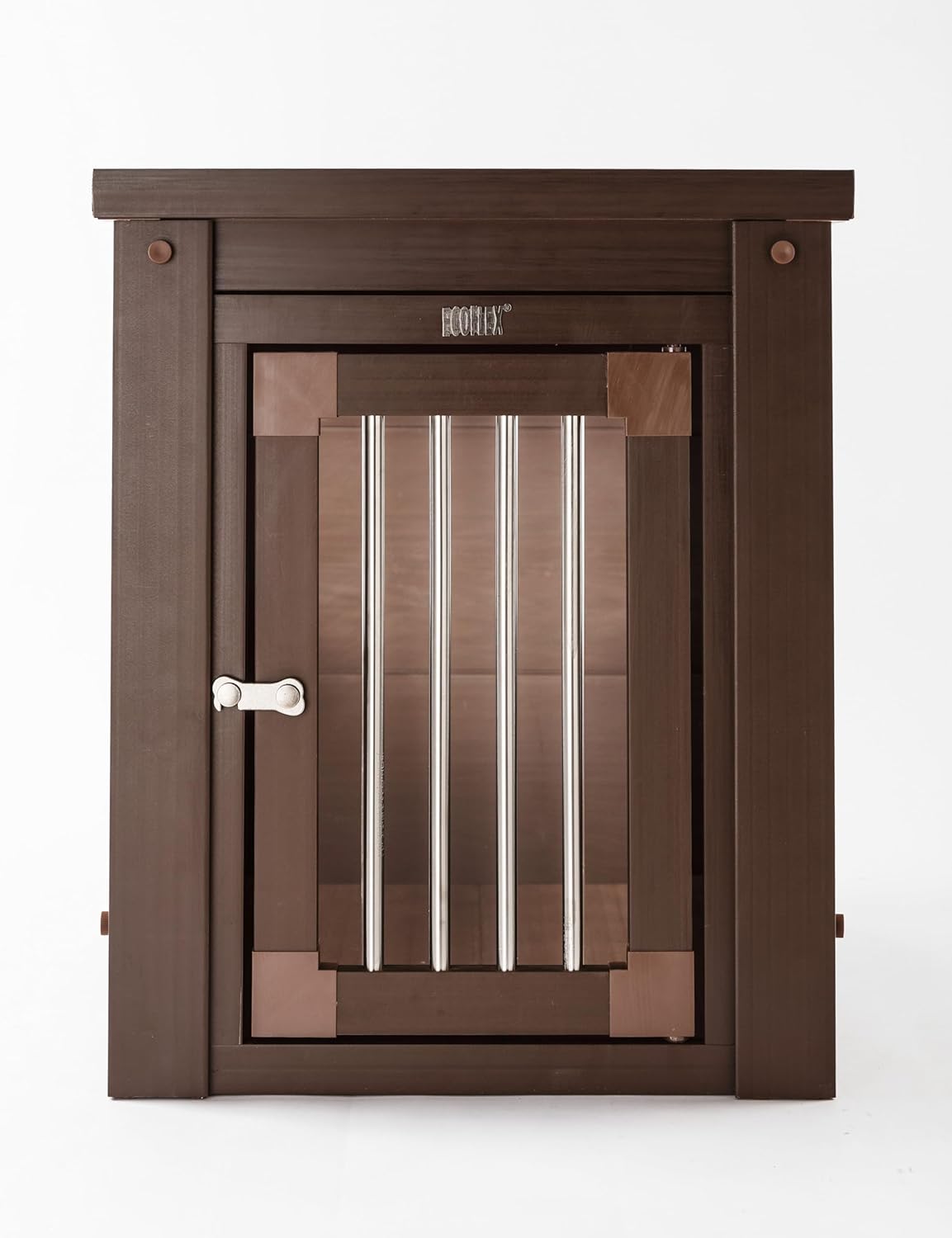 New Age Pet ECOFLEX InnPlace Dog Crate & End Table, Russet Brown, Small