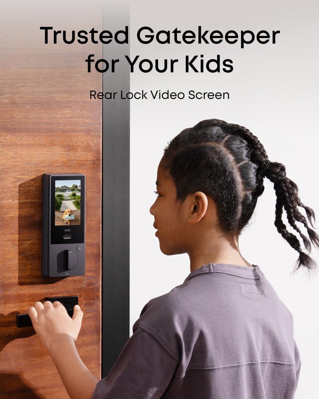 Eufy Security Smart Lock FamiLock S3 Max with Palm Vein Recognition, Keyless Entry Front Door Lock, Wi-Fi Keypad Deadbolt+ 2K HDR Doorbell Camera, 16GB Built‑in Storage, BHMA 1, Rear Lock Video Screen