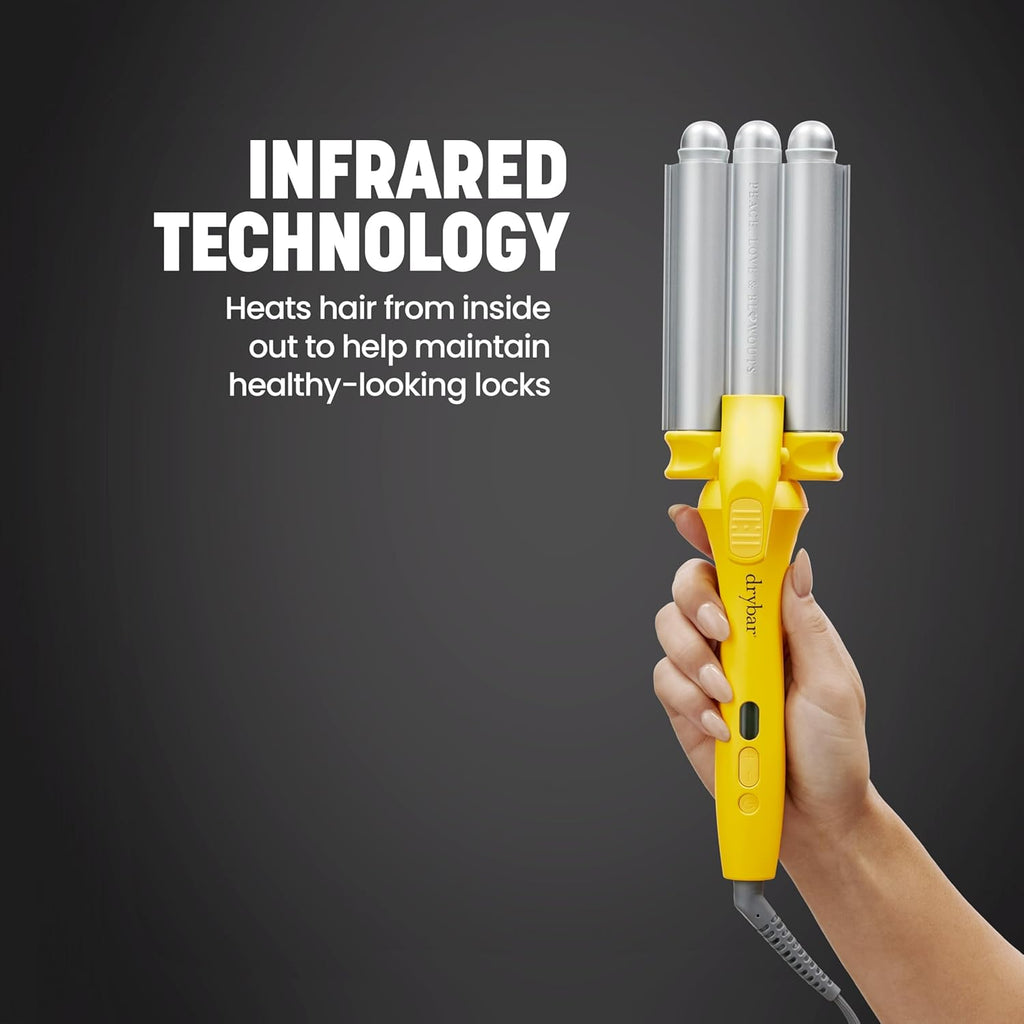Drybar The Mixologist Interchangeable Styling Iron – One Tool, Three Styles – Reduces Frizz, Adds Shine – Curling Iron – Hair Curling Wand