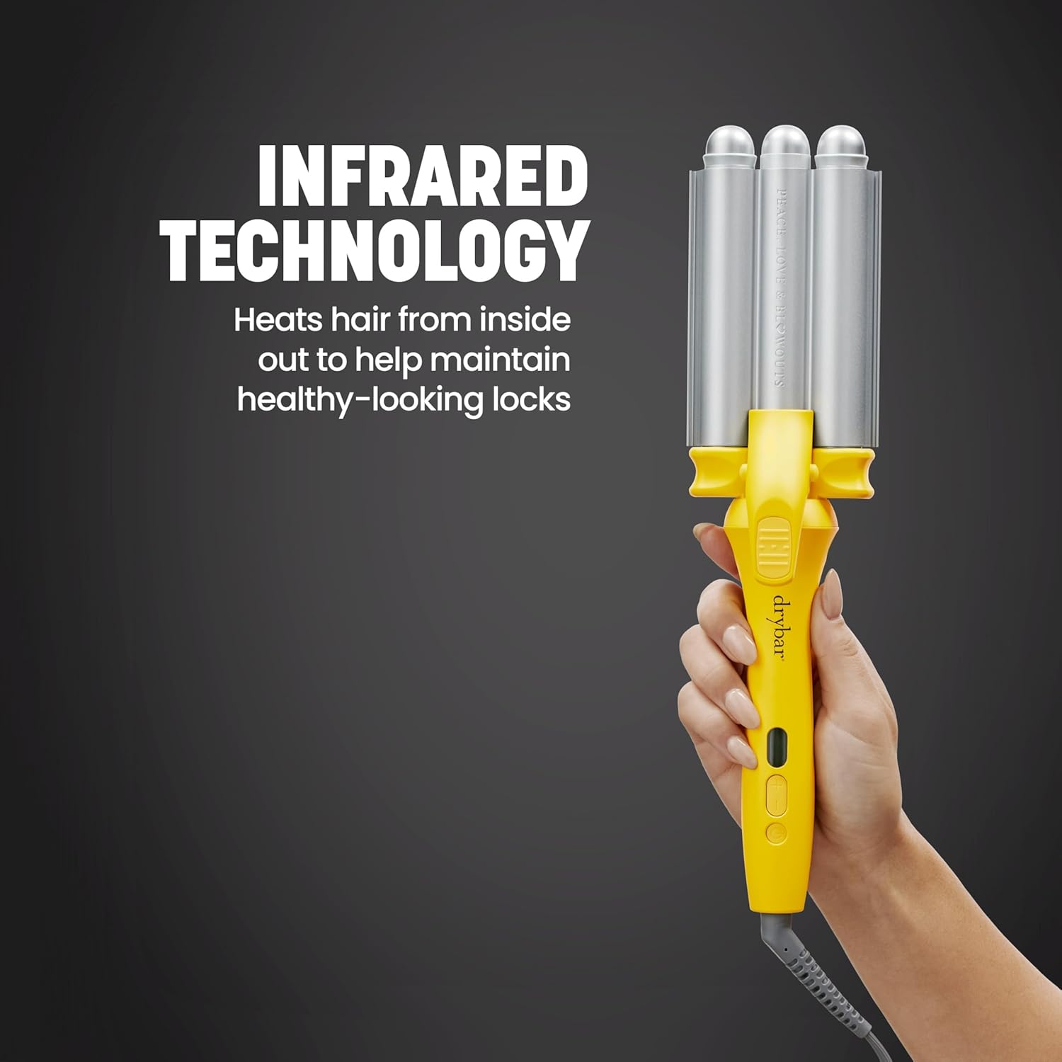 Drybar The Mixologist Interchangeable Styling Iron – One Tool, Three Styles – Reduces Frizz, Adds Shine – Curling Iron – Hair Curling Wand