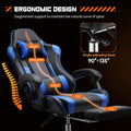 Reclining gaming chair with footrest