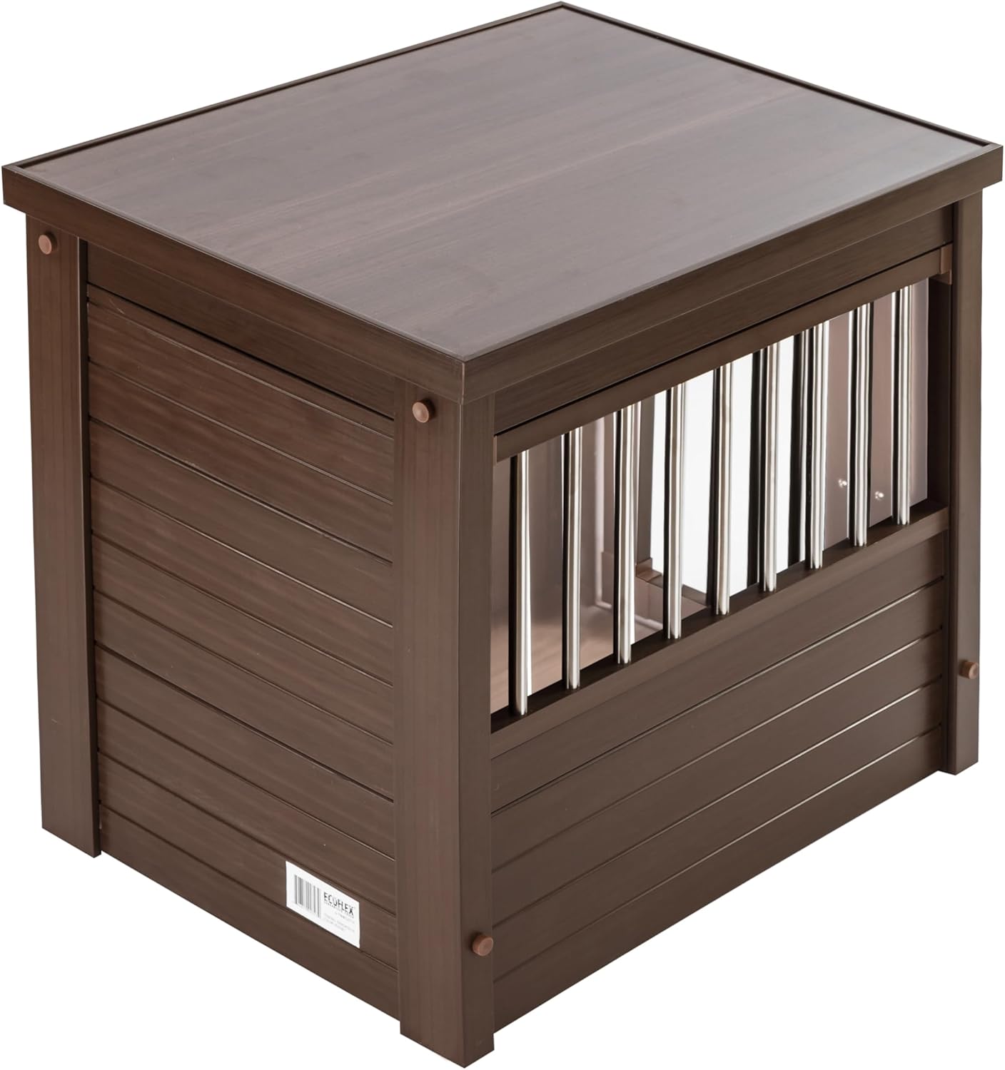 New Age Pet ECOFLEX InnPlace Dog Crate & End Table, Russet Brown, Small