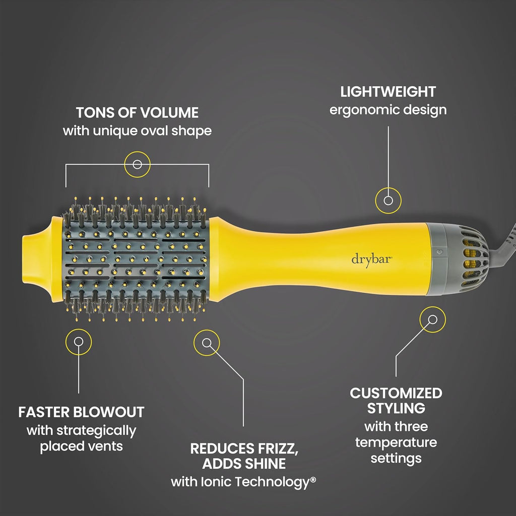 Drybar Double Shot Blow-Dryer Shot Collection | Faster Blowouts with Tons of Volume and Less Frizz | Choose The Barrel Size Best for Your Hair Length and Desired Style