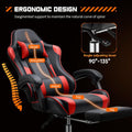 Reclining gaming chair with footrest