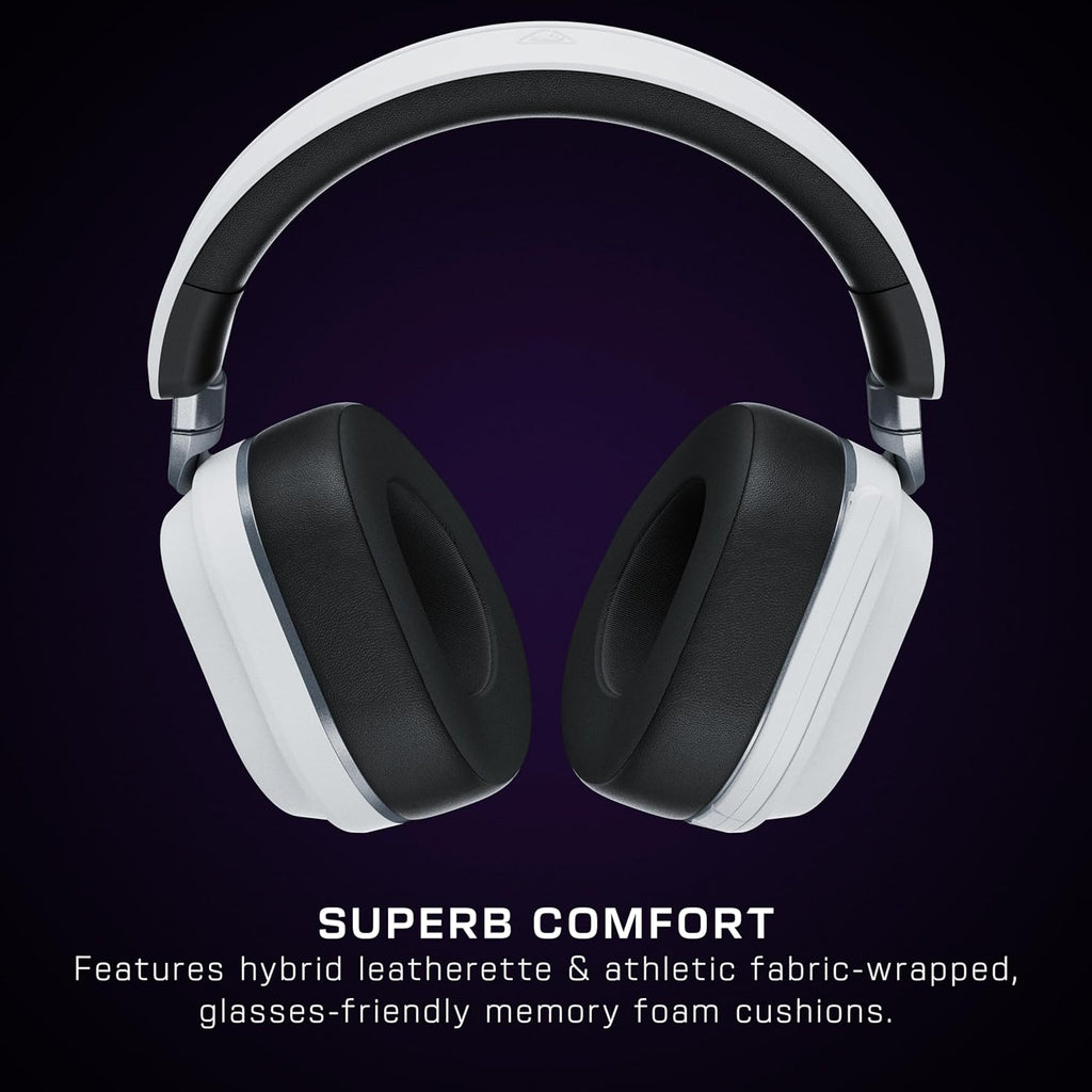 Turtle Beach Stealth 700 Wireless Multiplatform Amplified Gaming Headset for PC, PS5, PS4, – Bluetooth, 80-Hr Battery, Noise-Cancelling Mic – White