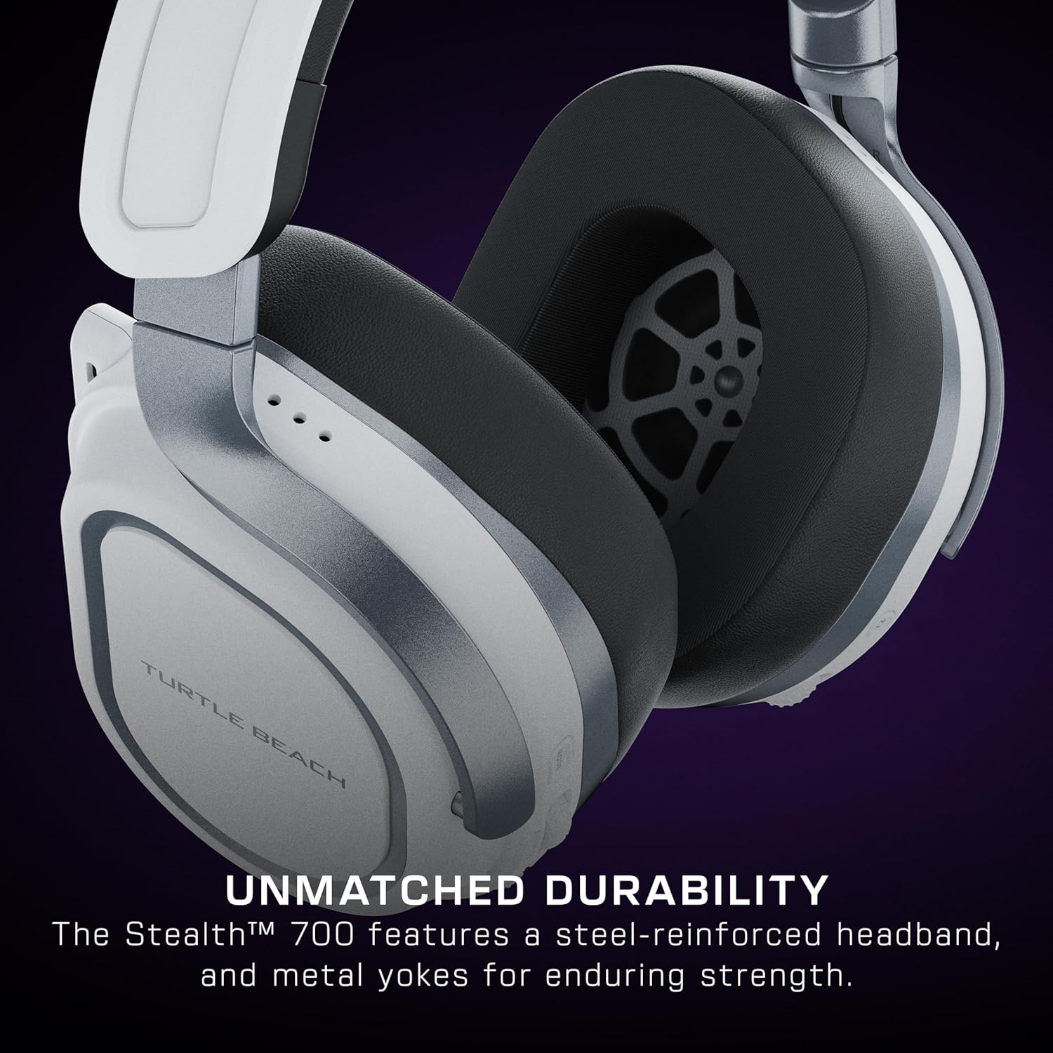 Turtle Beach Stealth 700 Wireless Multiplatform Amplified Gaming Headset for PC, PS5, PS4, – Bluetooth, 80-Hr Battery, Noise-Cancelling Mic – White