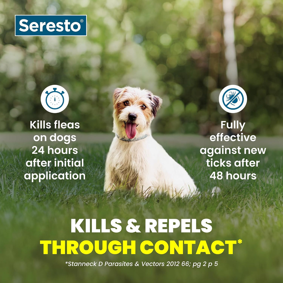 Seresto 8-Month Flea & Tick Collar for Small Dogs Under 18 lbs., 1ct