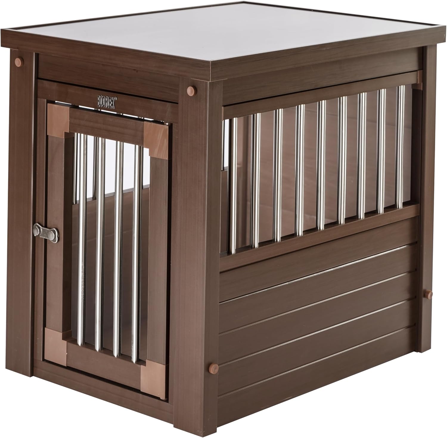 New Age Pet ECOFLEX InnPlace Dog Crate & End Table, Russet Brown, Small