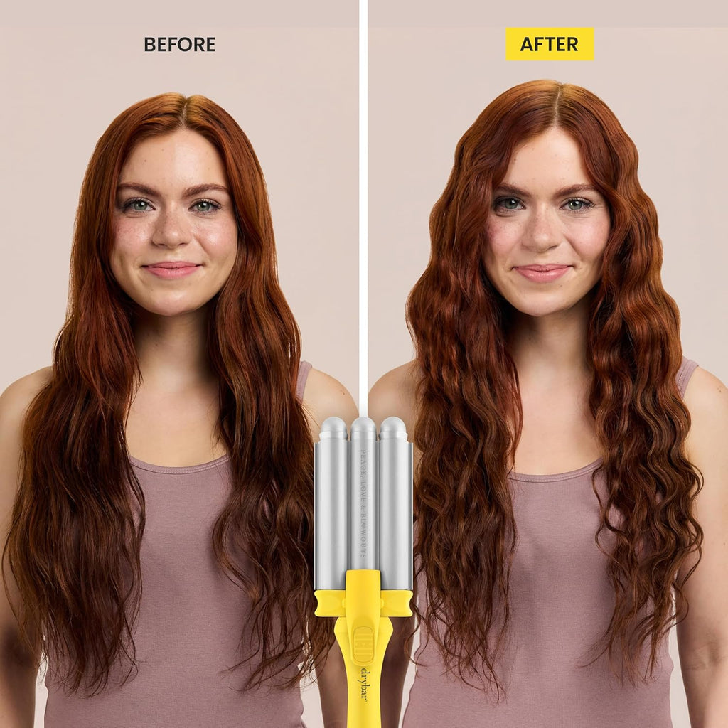 Drybar The Mixologist Interchangeable Styling Iron – One Tool, Three Styles – Reduces Frizz, Adds Shine – Curling Iron – Hair Curling Wand
