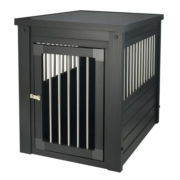 New Age Pet ECOFLEX InnPlace Dog Crate & End Table, Espresso, Medium