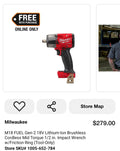 M18 FUEL Gen-2 18V Lithium-Ion Brushless Cordless Mid Torque 1/2 in. Impact Wrench w/Friction Ring (Tool-Only)
