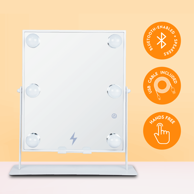 Danielle Creations Bluetooth L.E.D. Lighted Vanity Mirror, White