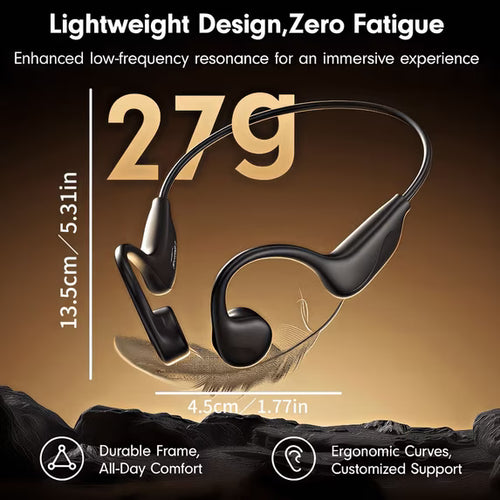 Bone Conduction Headphones, Upgrade Waterproof Earphones for Running, Walking