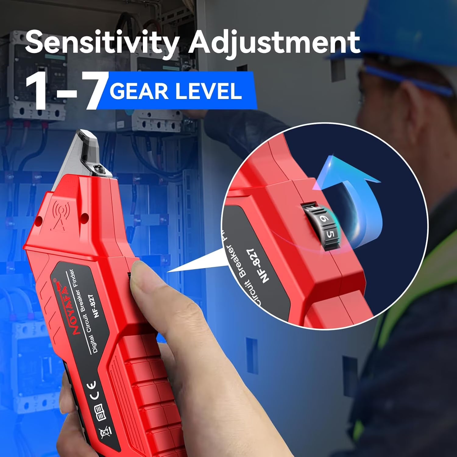 NOYAFA NF-827 Circuit Breaker Finder & Locator with GFCI Outlet Tester, Circuit Breaker Tester Tool, NCV Voltage Detector