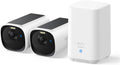 Eufy Security eufyCam E40 2-Cam Kit (HomeBase 2), Outdoor Wireless Solar Security Camera, 2K Resolution with Integrated Solar Panel, MaxColor Night Vision, Expandable Local Storage, No Monthly Fee