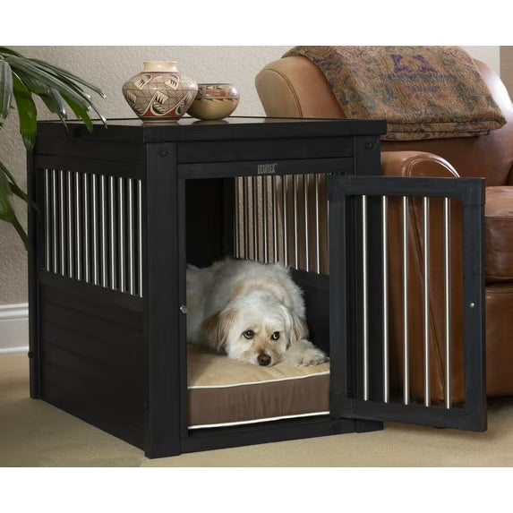New Age Pet ECOFLEX InnPlace Dog Crate & End Table, Espresso, Medium