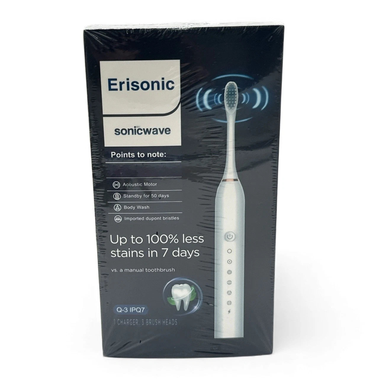 Erisonic sonicwave Q3 IPQ7 Electric Toothbrush White 50 Day Standby