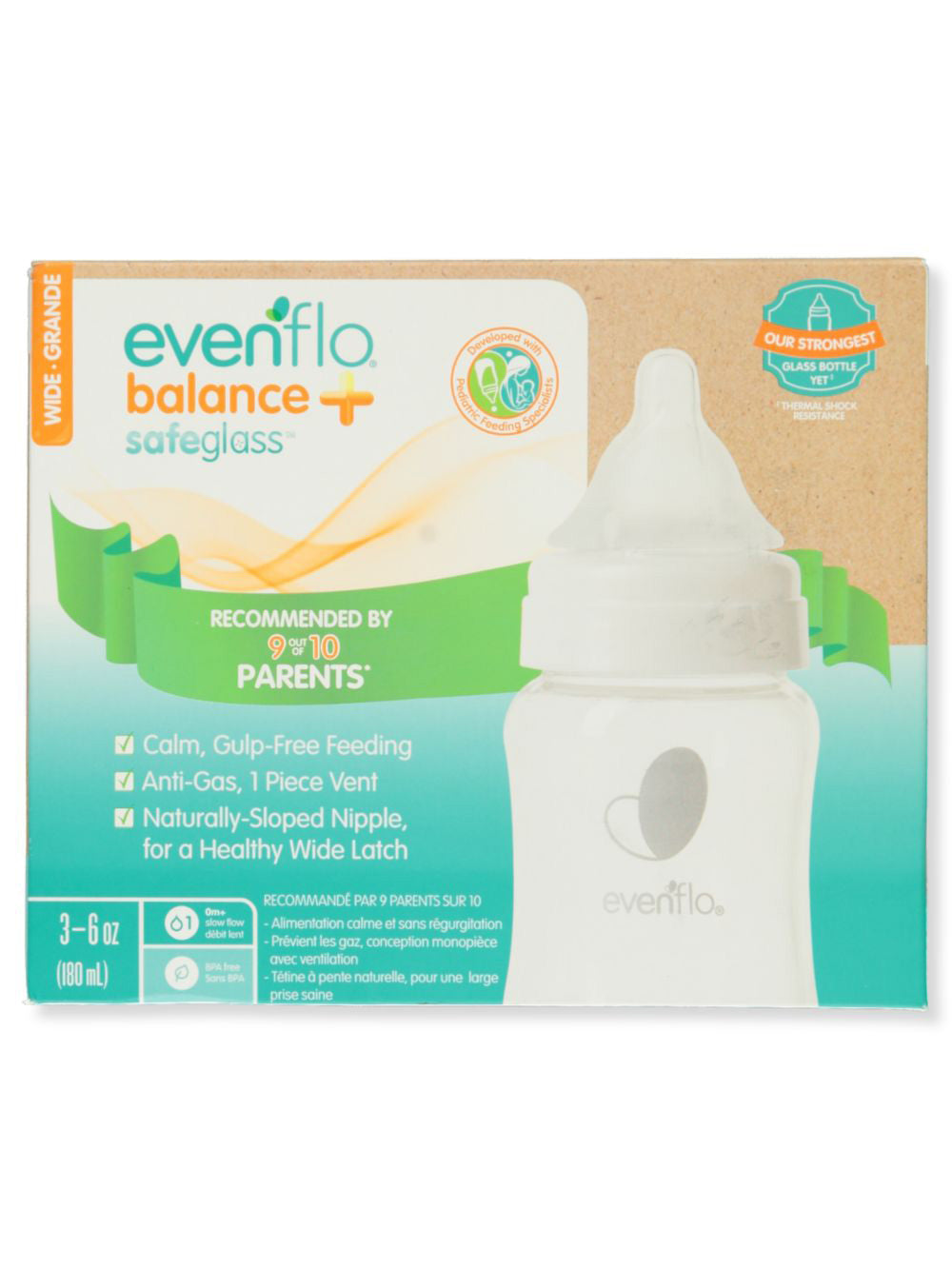 Evenflo Balance+ Safeglass Baby Bottle
