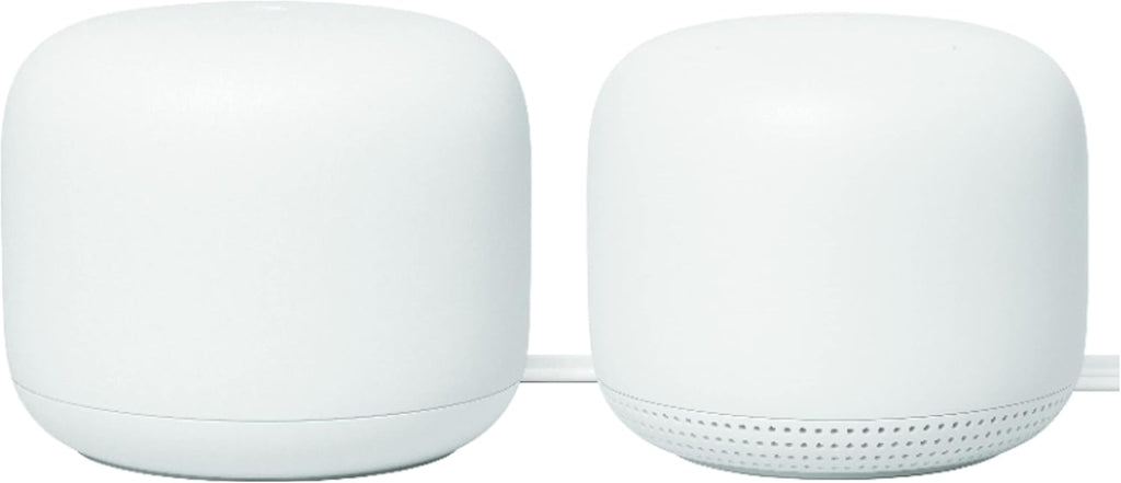 Google Nest Wifi - AC2200 (2nd Generation) Router and Add On Access Point Mesh Wi-Fi System (2-Pack, Snow)