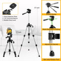PREXISO 360° Laser Level with Tripod, 100Ft Dual Power Self Leveling Cross Line Laser- Wide Angle Vertical Line for Construction, Floor Tile, Renovation