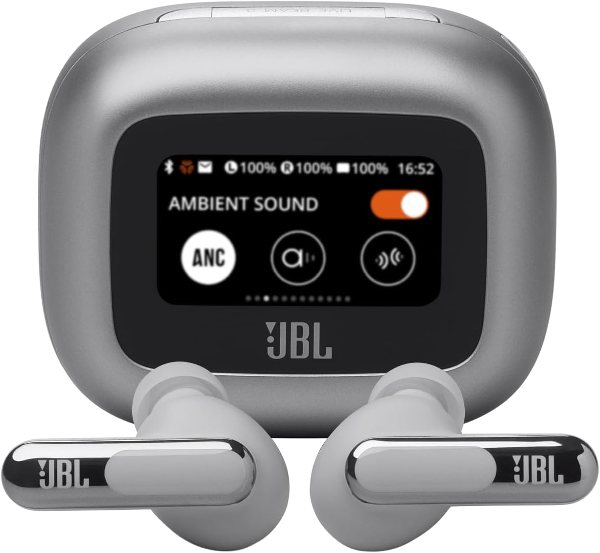 JBL Live Beam 3 - True Wireless Noise-Cancelling Stick-Closed Earbuds, 48Hrs Total Playback, Wireless Charging, 6 Mics for Perfect Calls, Multi-Point Connection, IP55 Waterproof and dustproof (Black)