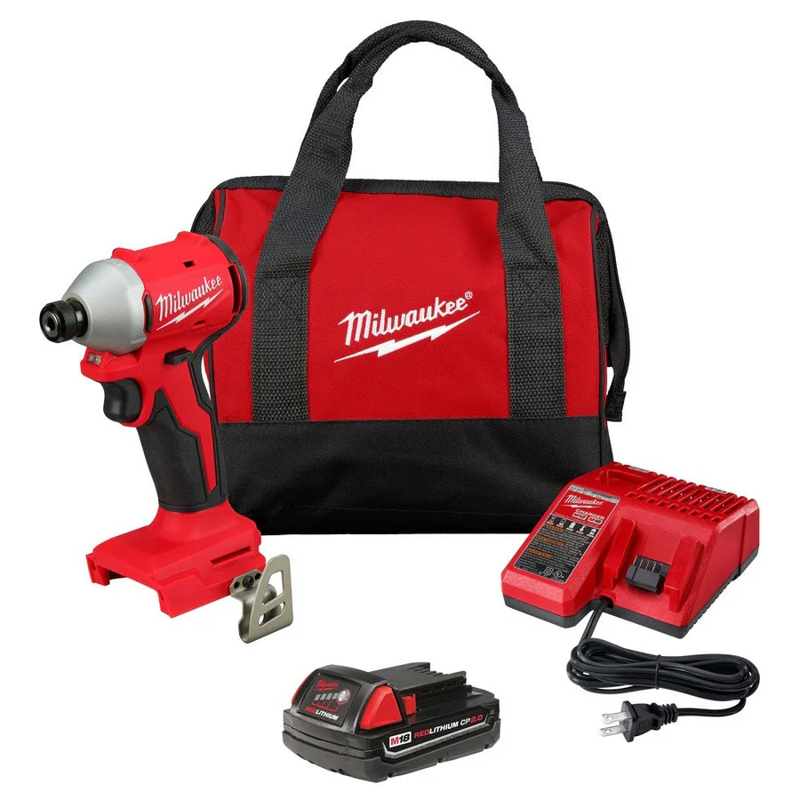 Milwaukee VIPRB-3650-21P, 18V Cordless 1/4" Impact Driver, 2.0Ah, 3600 RPM