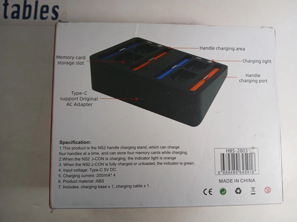 NS2 Charging Base 4 in 1 Charging Dock for the Nintendo Switch 2