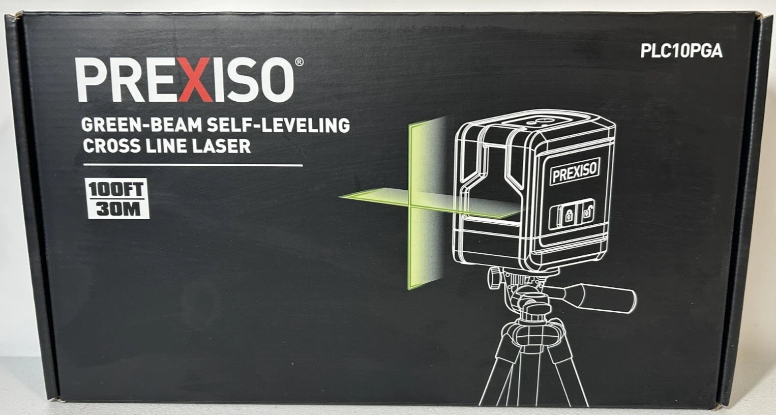 Prexiso green beam self leveling cross line laser
