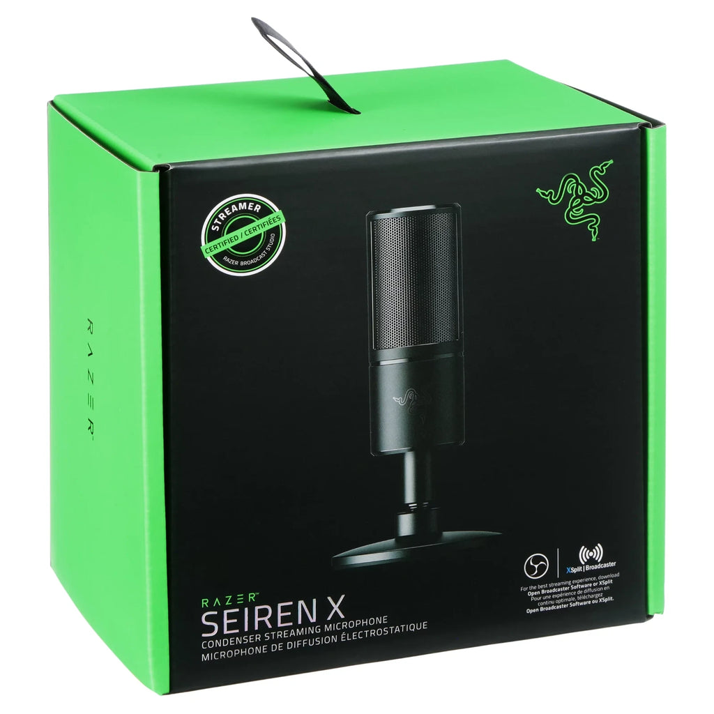 Razer Seiren X Black USB Streaming Microphone built-in Shock Mount