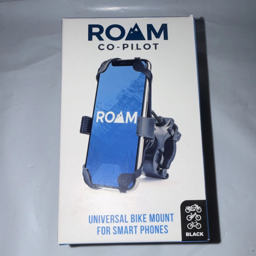 ROAM Co-Pilot Adjustable Universal Handlebar Bike Mount for Smartphones Black