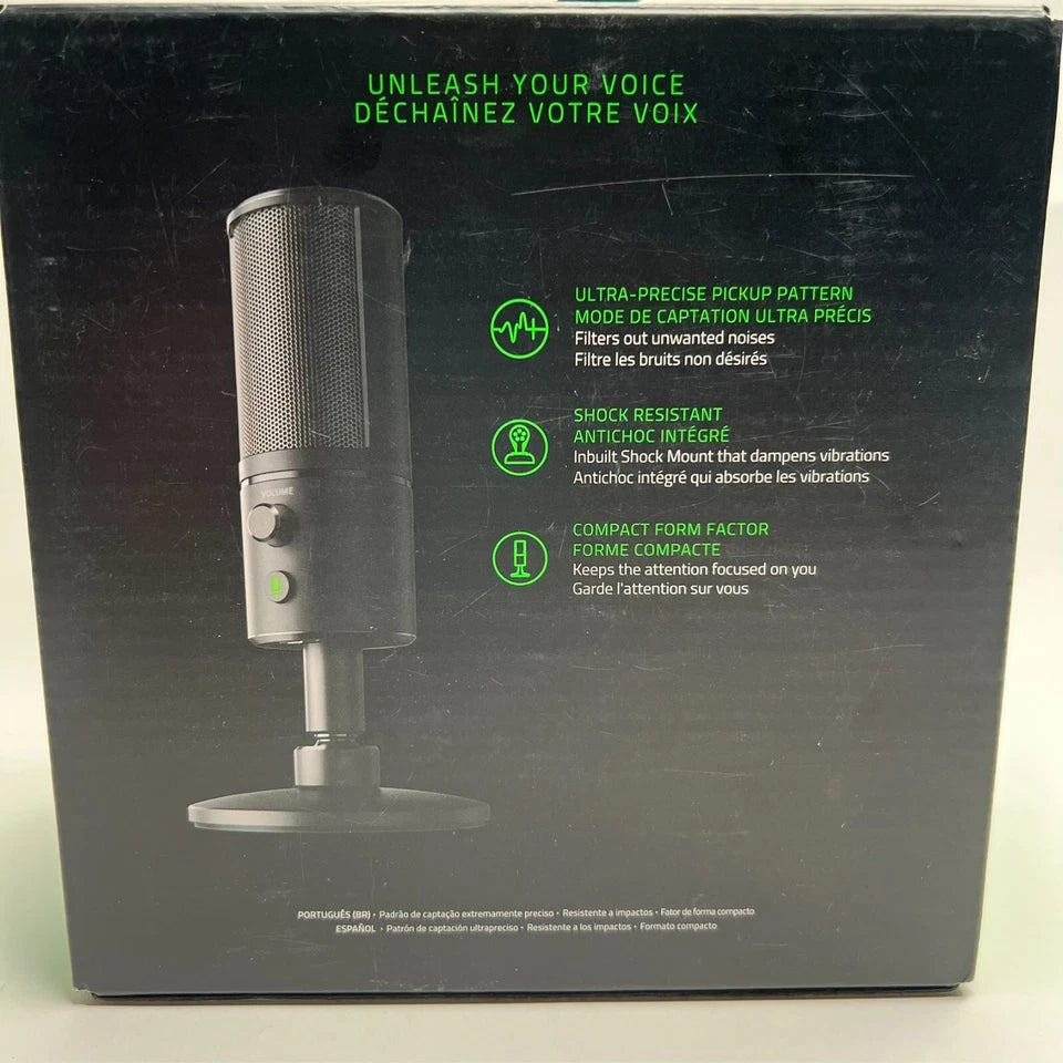 Razer Seiren X Black USB Streaming Microphone built-in Shock Mount