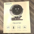 Akejjrym Clip-On Fan 360° Rotation Battery Powered 120-Speed