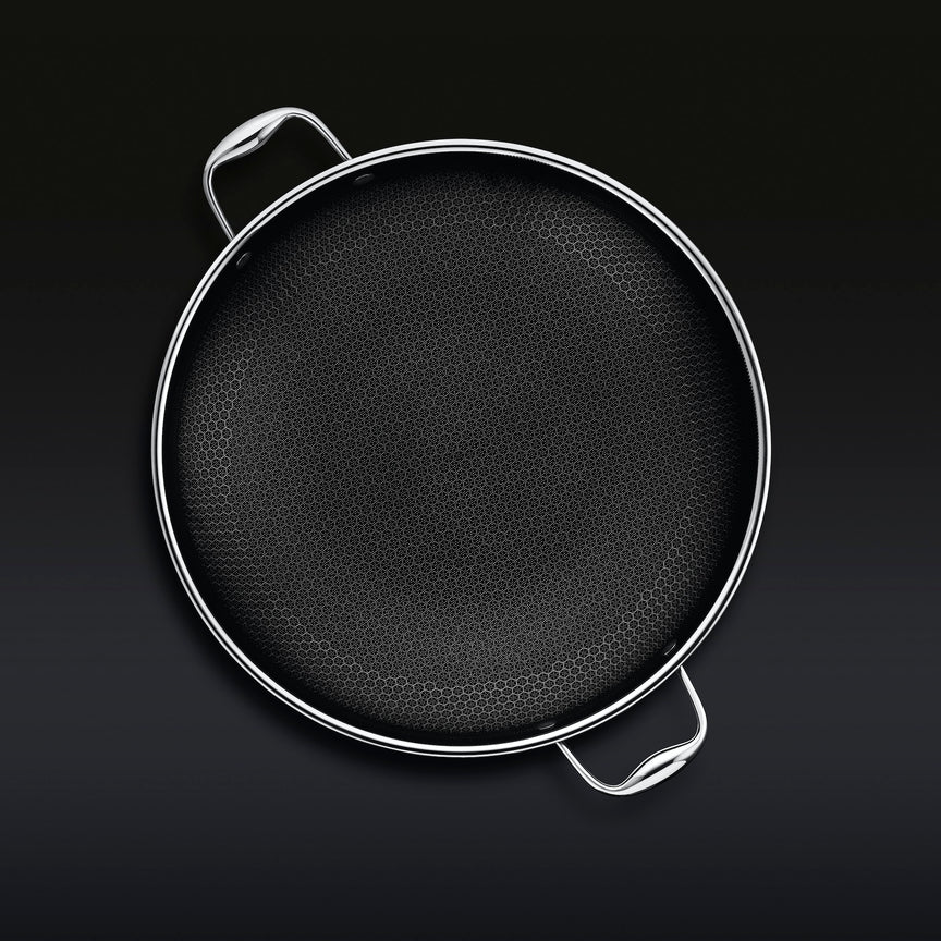 Hex=Clad Hybrid Nonstick 14-Inch Wok with Stainless Steel Lid, Stay-Cool Handles, Dishwasher-Friendly, Oven-Safe Up to 900°F, Induction Ready, Compatible with All Cooktops